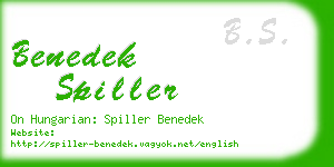 benedek spiller business card